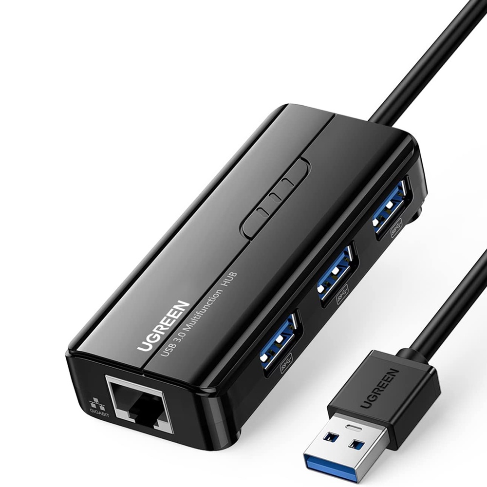 Hub Adaptador Usb 3.0 Ugreen 4 em 1 com Porta Rj45 Ethernet em Oferta na Shopee