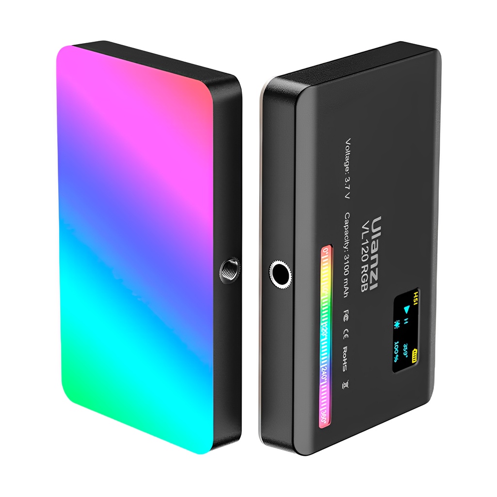 Luz de Vídeo Led Ulanzi VL120 Rgb para Foto Vídeo Preto - Mobile & Gadgets
