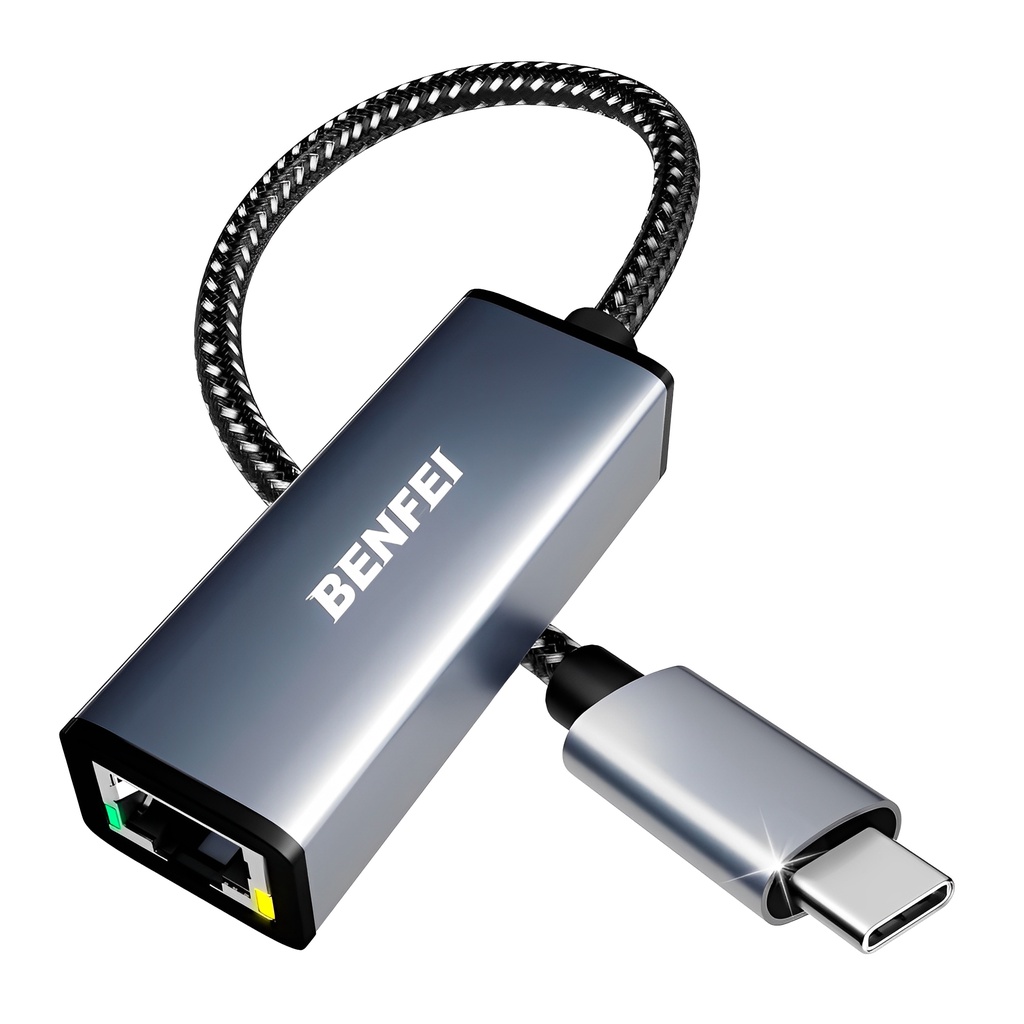 Adaptador Rede Usb C p/Rj45 Benfei Macho/Fêmea Preto em Oferta na Shopee