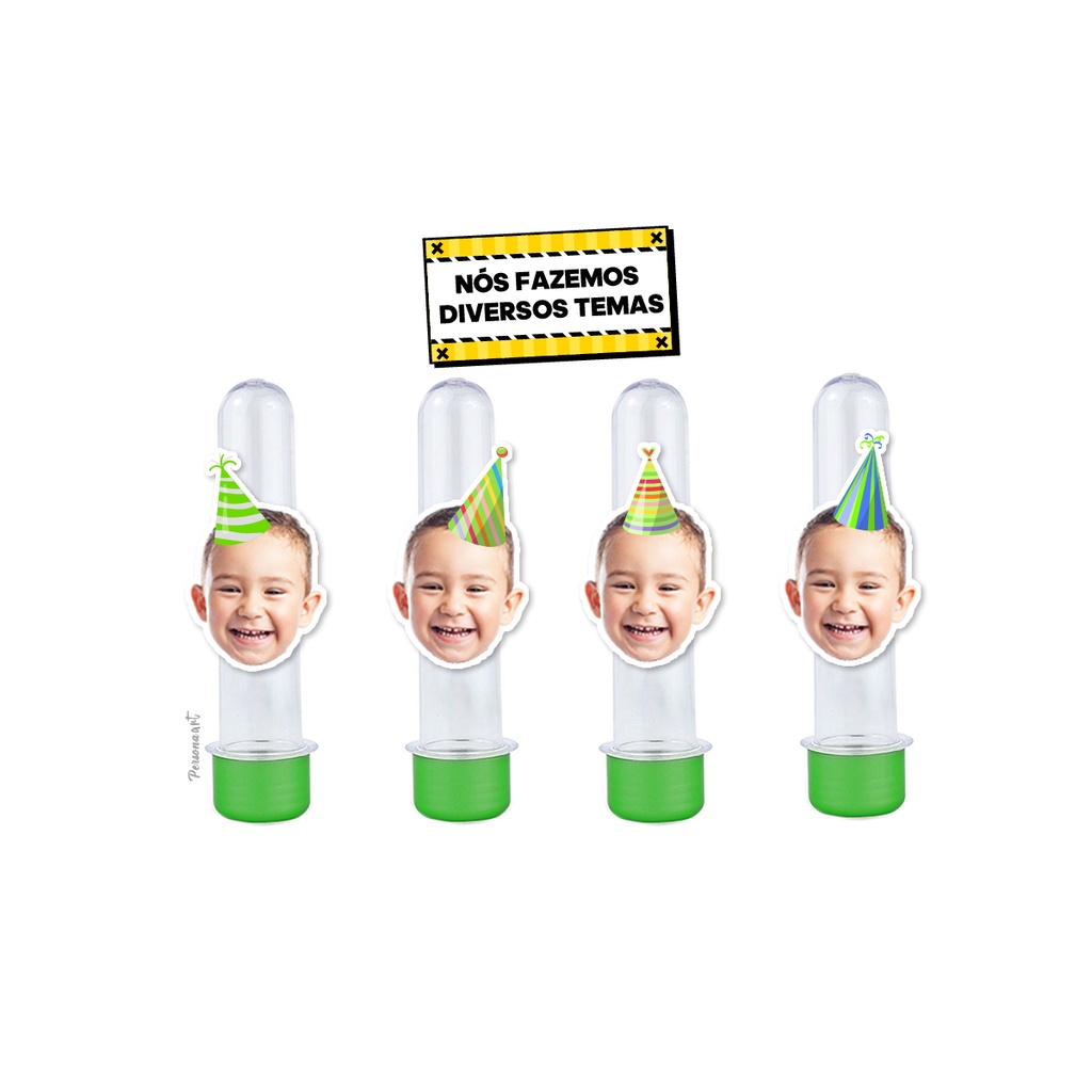 15 Apliques 3d para Tubete 13cm Tag Personalizado Toppers com Foto decoração rostinho Dinossauro
