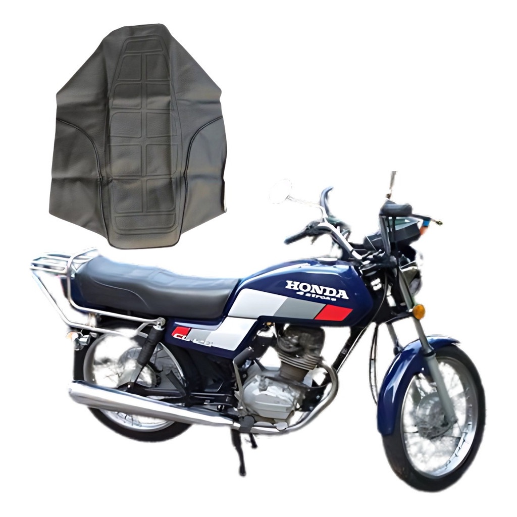Capa de Banco Moto CG 125 86/89 Preta - Material premium e ajuste sob medida