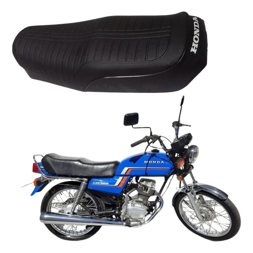 Capa de Banco Moto CG 125 83/85 Preta - Segurança contra impactos e desgaste em Oferta na Shopee