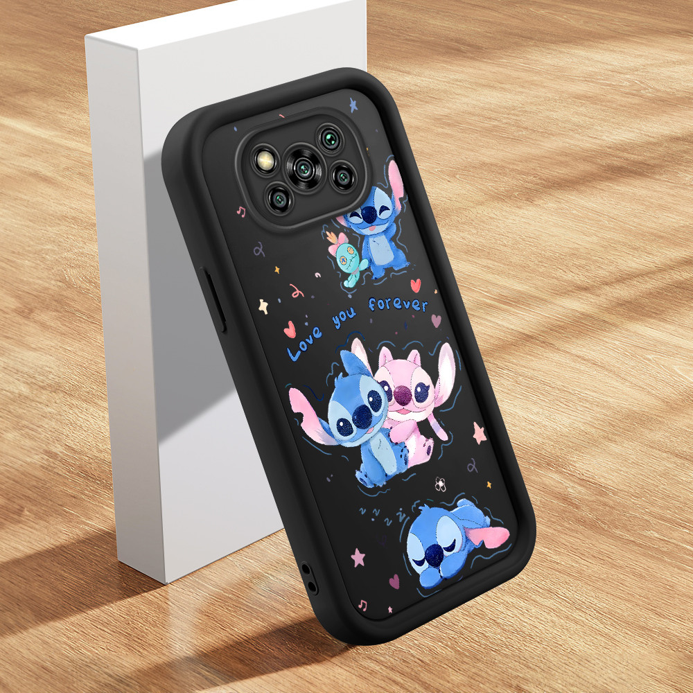 Capinha Para Xiaomi Poco X3 NFC Pro Case Capa De Celular Stitch Macio Silicone Black 5290 em Oferta na Shopee