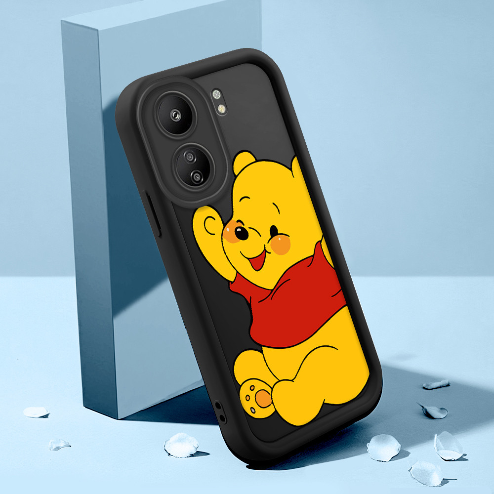 Capinha Para Xiaomi Redmi 13C Poco C65 Case Capa De Celular Bear Macio Silicone Black 5397 em Oferta na Shopee