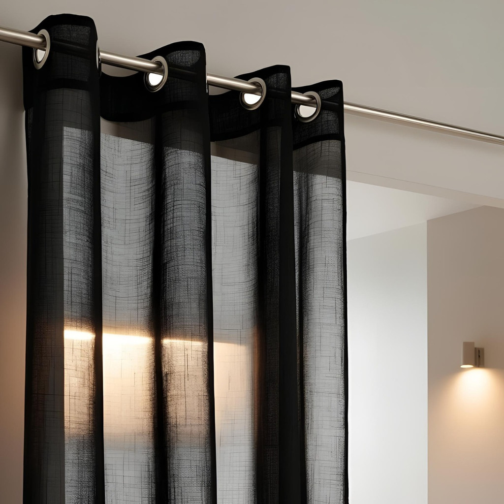 Cortina Voil Gaze de Linho 6m de Largura sem Forro sem Forro para Varão em Oferta na Shopee