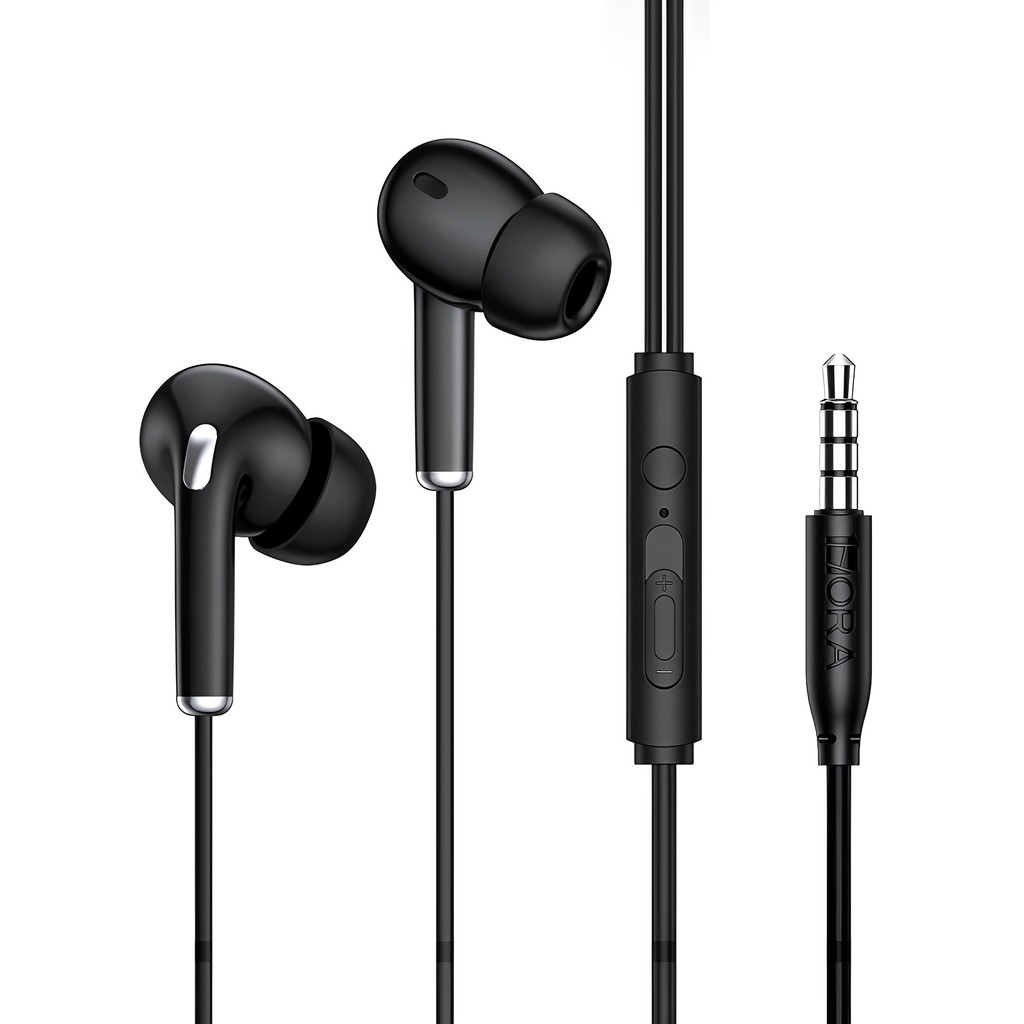 Fone Ouvido Com Fio 1Hora Conector 3.5mm Cabo 1.1M Preto em Oferta na Shopee