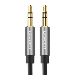 Cabo de Áudio Auxiliar P2 Ugreen 3.5mm Macho 1 Metro Preto