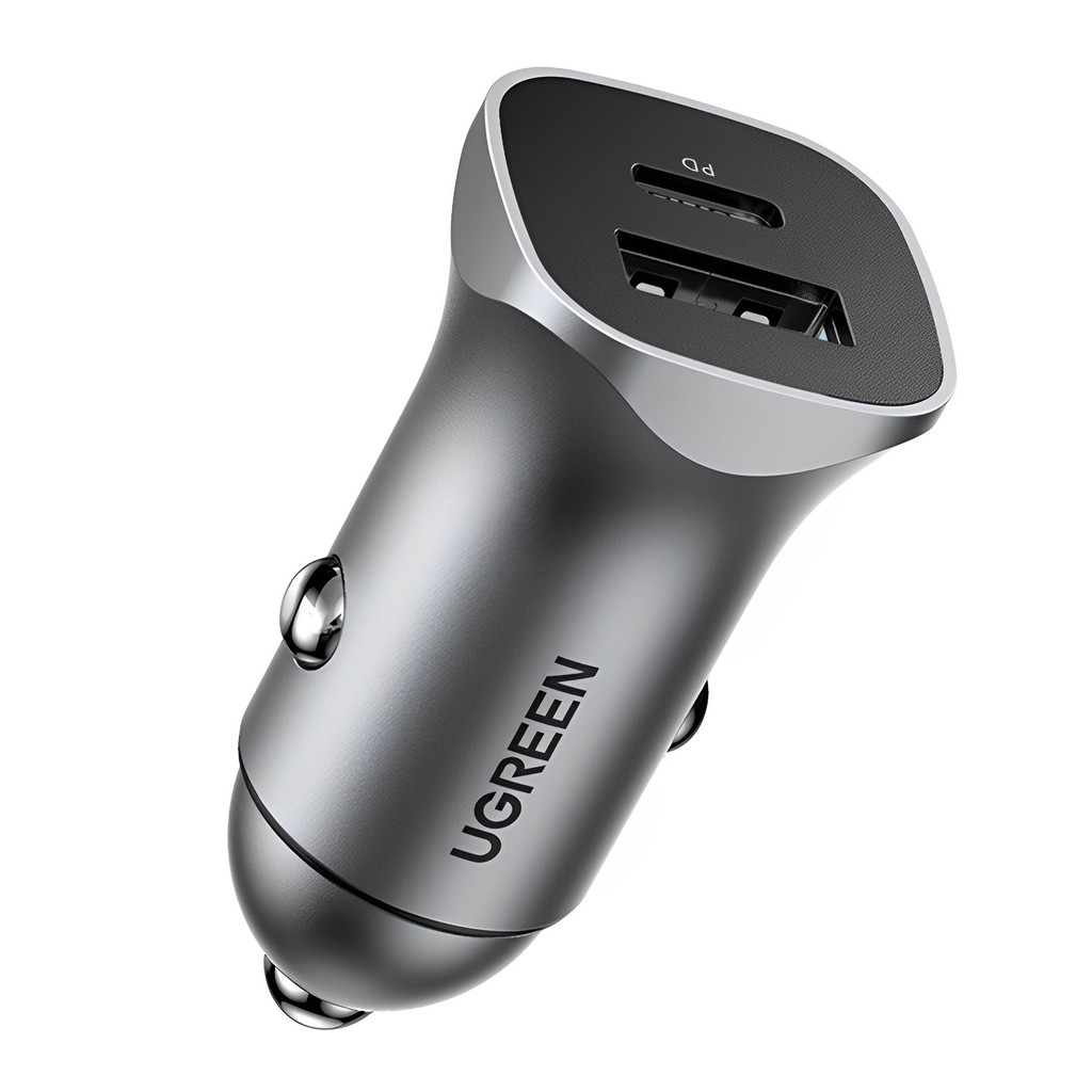 Carregador Veicular Ugreen Usb A + Usb C 5A Pd 3.0 5A 30W em Oferta na Shopee
