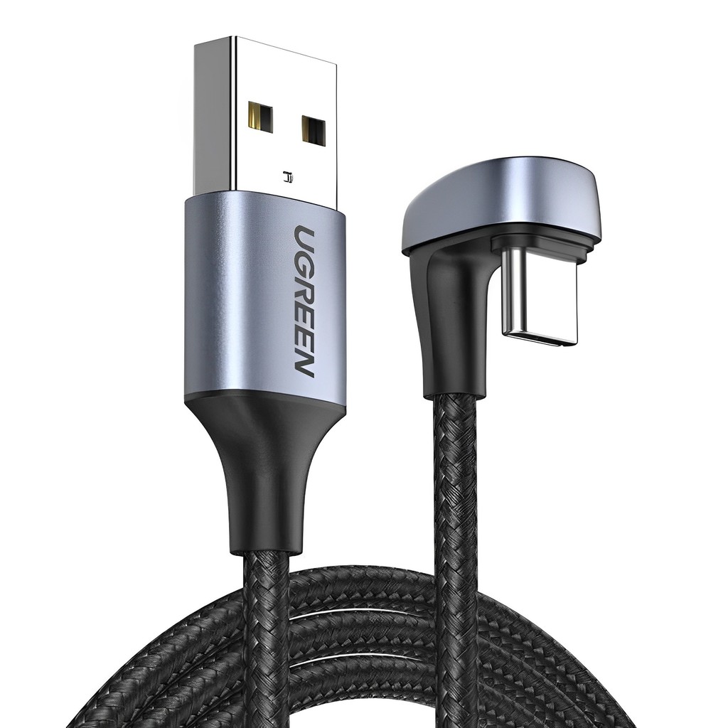 Cabo Carregamento Ugreen Usb para Usb C Angular 2 M Preto
