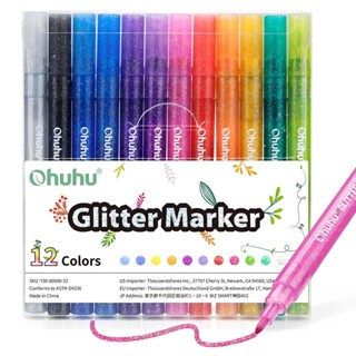 Marcadores Canetas Artística Ohuhu com Glitter 12 Cores em Oferta na Shopee