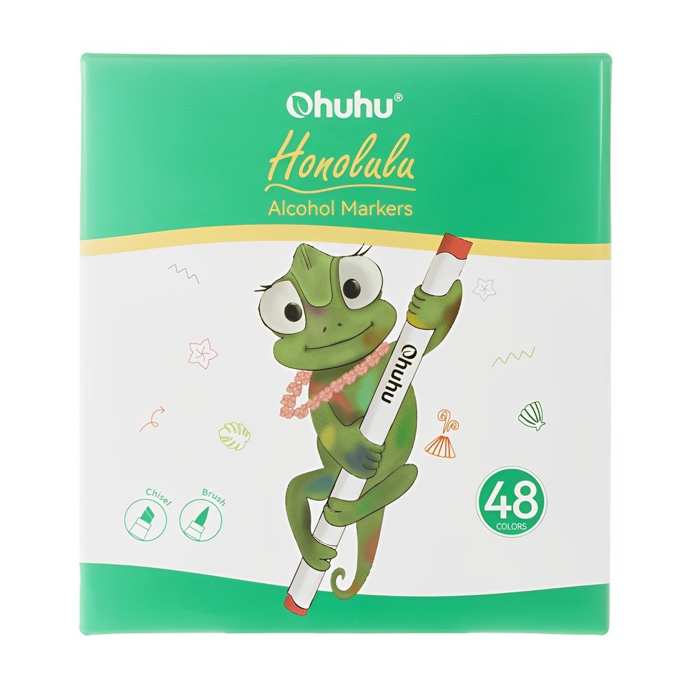 Marcadores Canetas Artísticas Ohuhu 48 Core Ponta Dupla em Oferta na Shopee