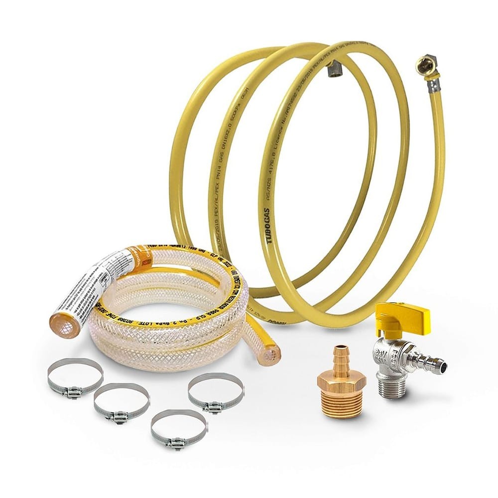 Kit 6 Metros Tubo Pex 16mm + Cotovelos Crimpados + Conexões Kit Completo Tubulação Segurança e qualidade Pex