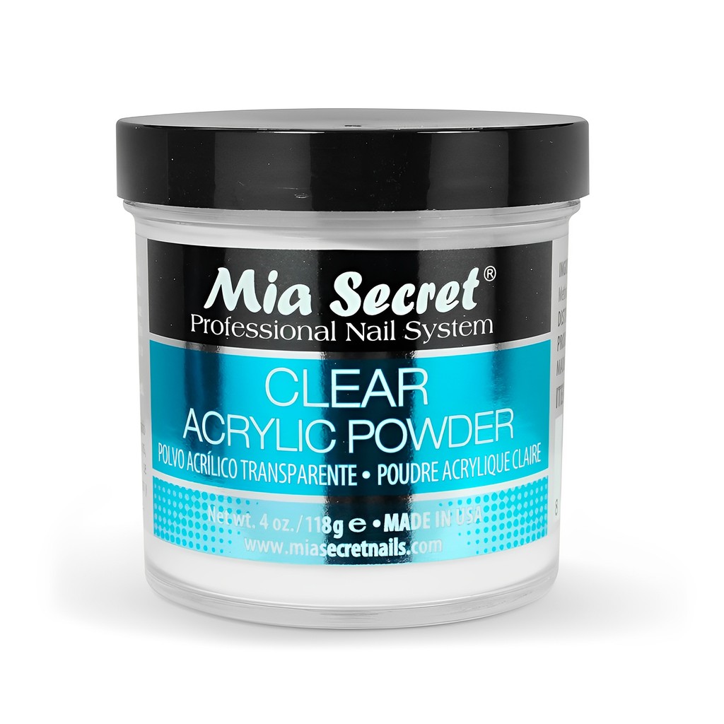 Pó Acrílico Transparente Mia Secrets 118 Gramas p/Unhas em Oferta na Shopee