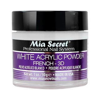 Pó Acrílico Branco Mia Secrets p/Unhas Frasco 30 Gramas em Oferta na Shopee