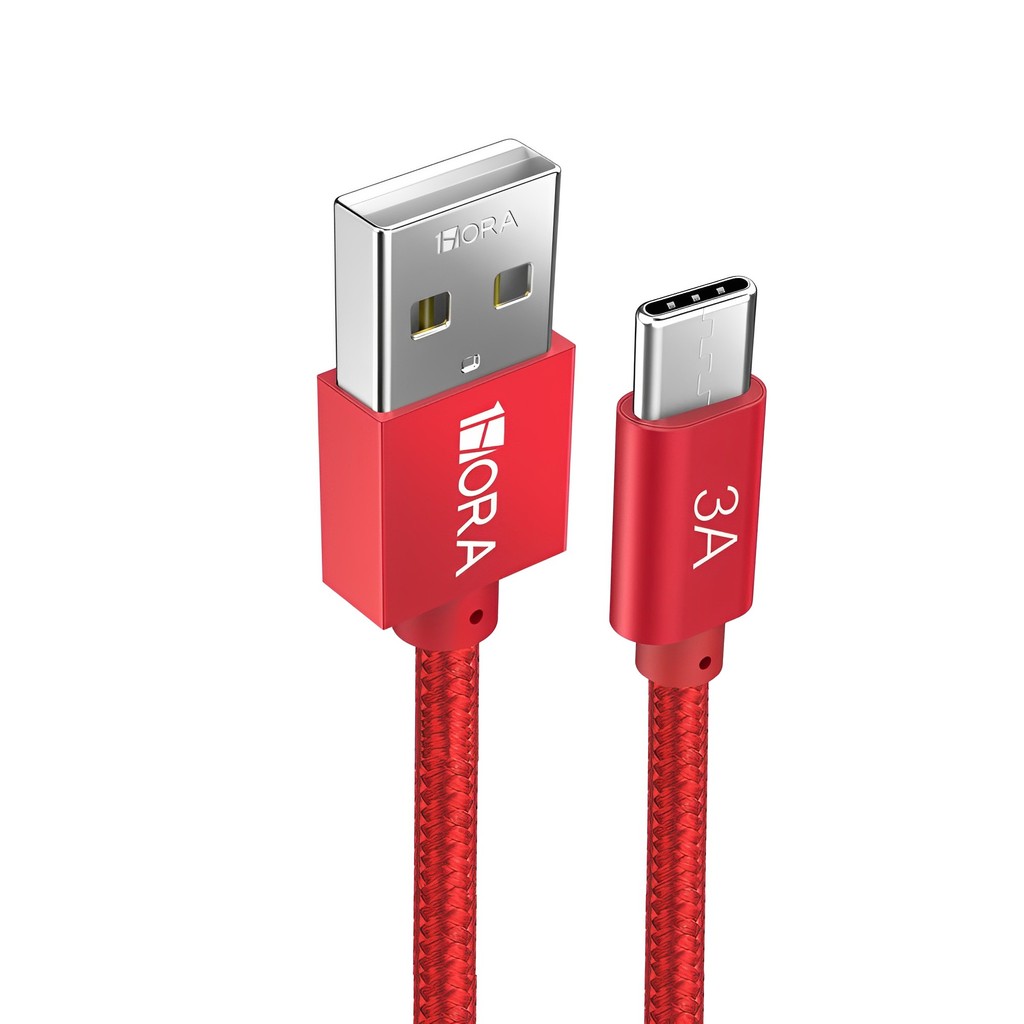 Cabo Carregamento 1Hora Usb 2.0 A/C 3A Macho 2M Vermelho