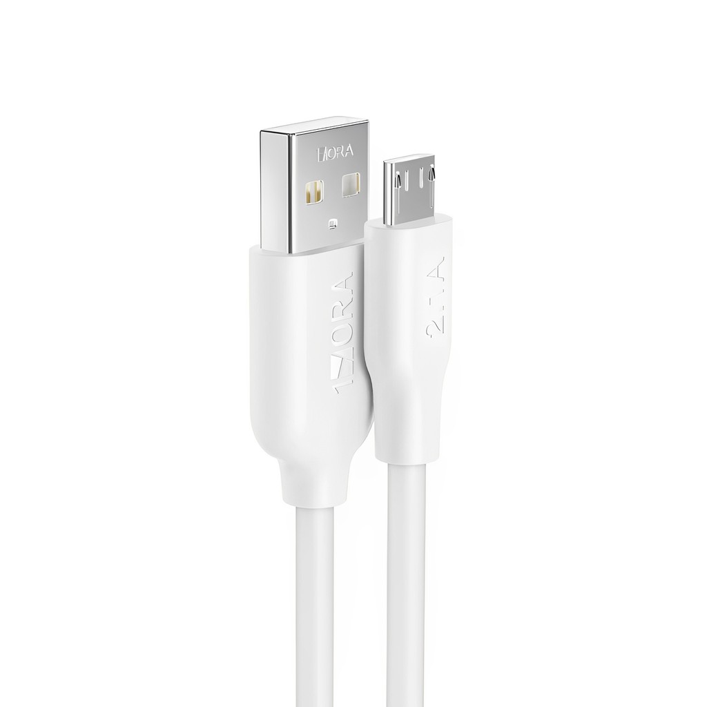 Cabo Dados 1Hora Usb A/Micro Usb 2.1A 1M Branco