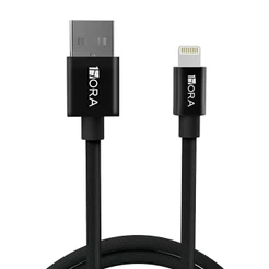 Cabo Carregamento iPhone 1Hora Usb A/Lightning 2.4A 1M Preto