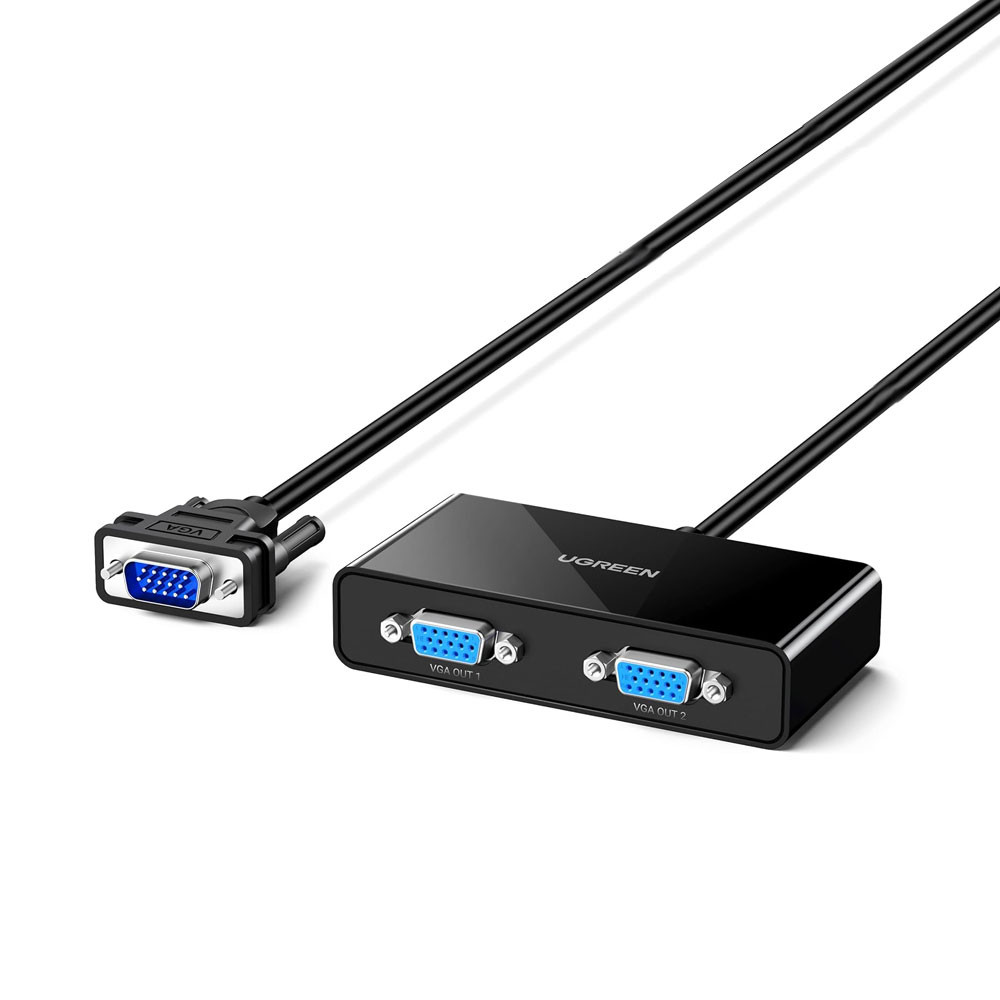 Cabo Divisor Vídeo Vga Ugreen 2 em 1 Macho/Fêmae 1M Preto em Oferta na Shopee