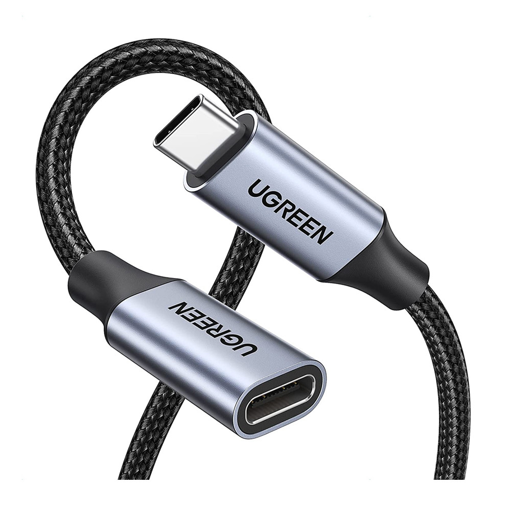 Cabo de Extensão Usb-C Ugreen Macho para Fêmea 1 Metro Preto em Oferta na Shopee