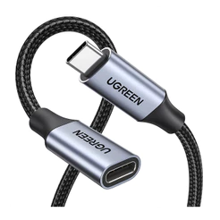 Cabo de Extensão Usb-C Ugreen Macho para Fêmea 1 Metro Preto