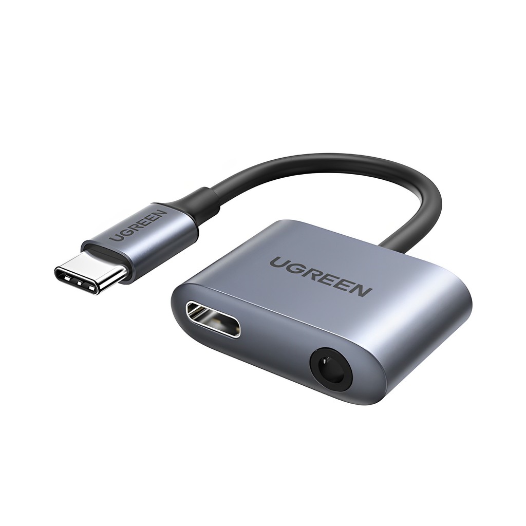 Adaptador Áudio Ugreen Usb C para 3.5mm com Porta Usb C Pd