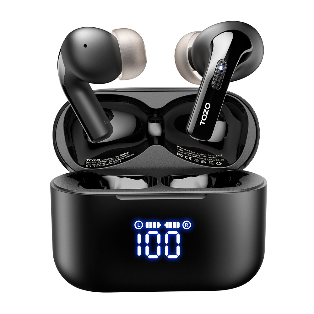 Fone de Ouvido Sem Fio Tozo Tonal Pods BT 5.3 Preto em Oferta na Shopee