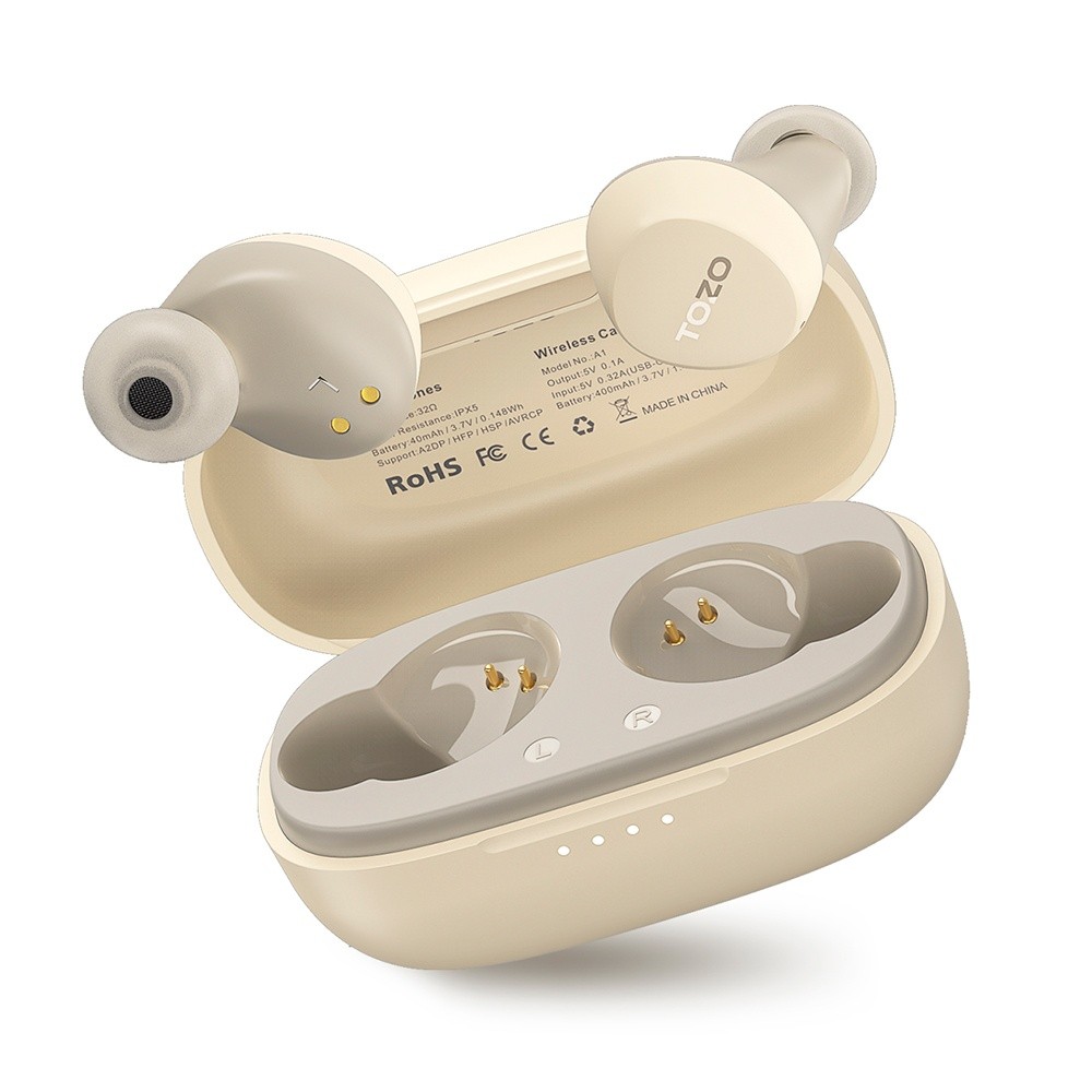 Fone Ouvido Sem Fio Tozo Agile Dots Bluetooth 5.3 Caqui em Oferta na Shopee