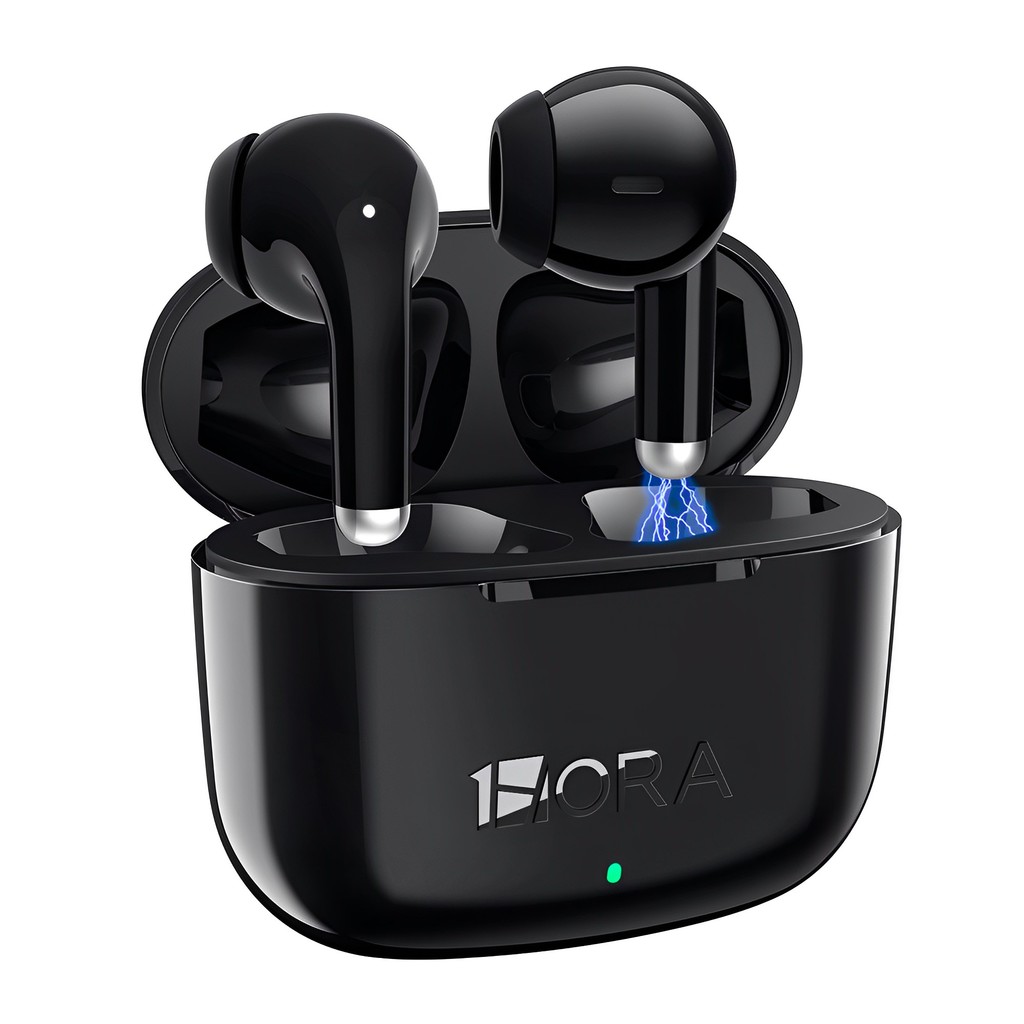 Fone de Ouvido Sem Fio 1HoraAut203 Bluetooth 5.1 Preto em Oferta na Shopee