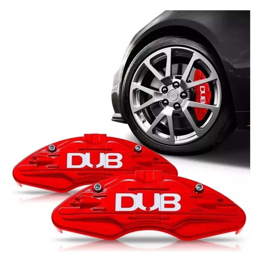Par Capa Para Pinça de Freio Esportiva Estilo Dub para Jeep Renegade Cherokee Vermelha