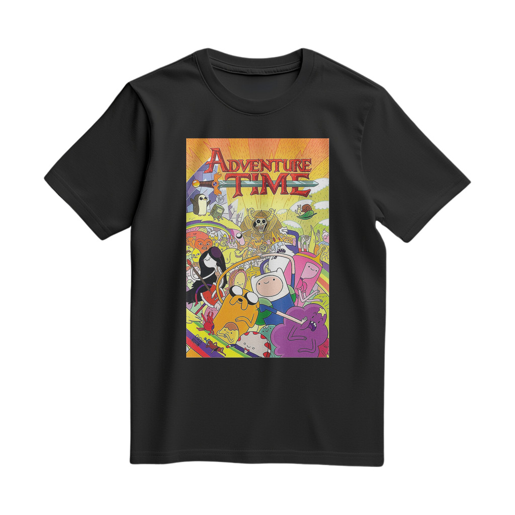 Camiseta Estampada Masculina Básica 100% Algodão Adventure Time