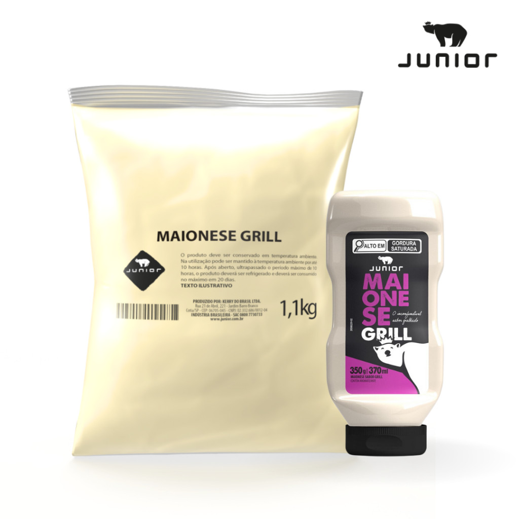 Maionese Grill Junior Molho Cremoso Gourmet Pouch 1.1Kg Molho Lanches Fritas Lanchonete Restaurante Hamburgueria em Oferta na Shopee
