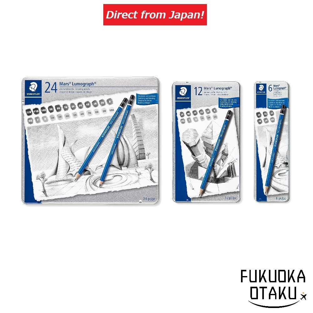 Lápis STAEDTLER Mars Lumograph Desenho 100 – Kit 24/12/6 Durezas【Direto do Japão】 em Oferta na Shopee