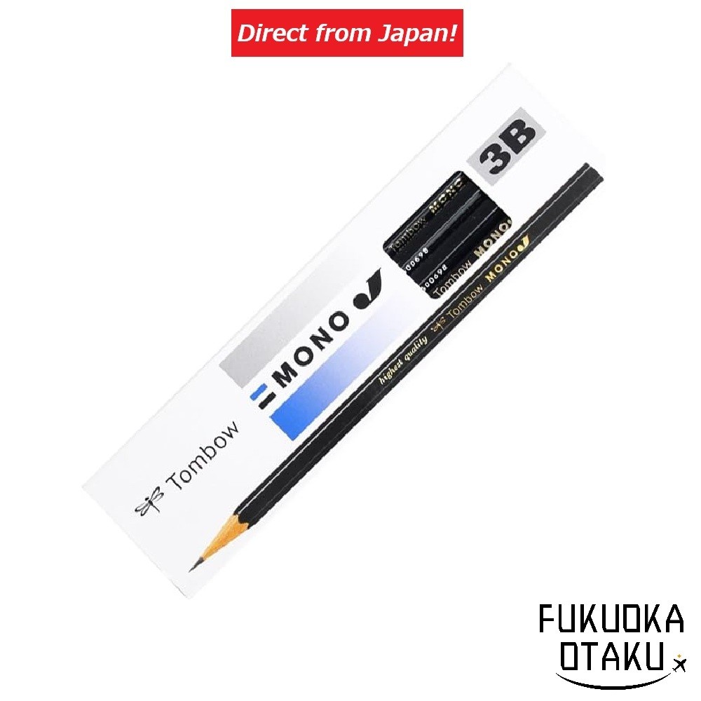 Lápis Tombow MONO J (Grafite de partículas ultrafinas)【12 unidades】Material de Escrita Papelaria 3B/2B/B/HB/H/2H/3H/4H【Direto do Japão】 em Oferta na Shopee