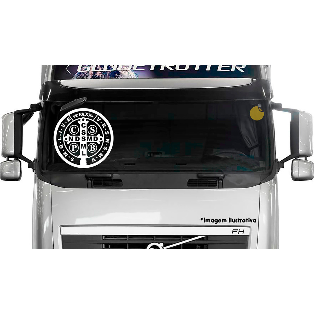 Adesivo de Recorte Medalha de São Bento - 40x40 cm  - Carro / Automóvel / Caminhão/ Sticker em Oferta na Shopee