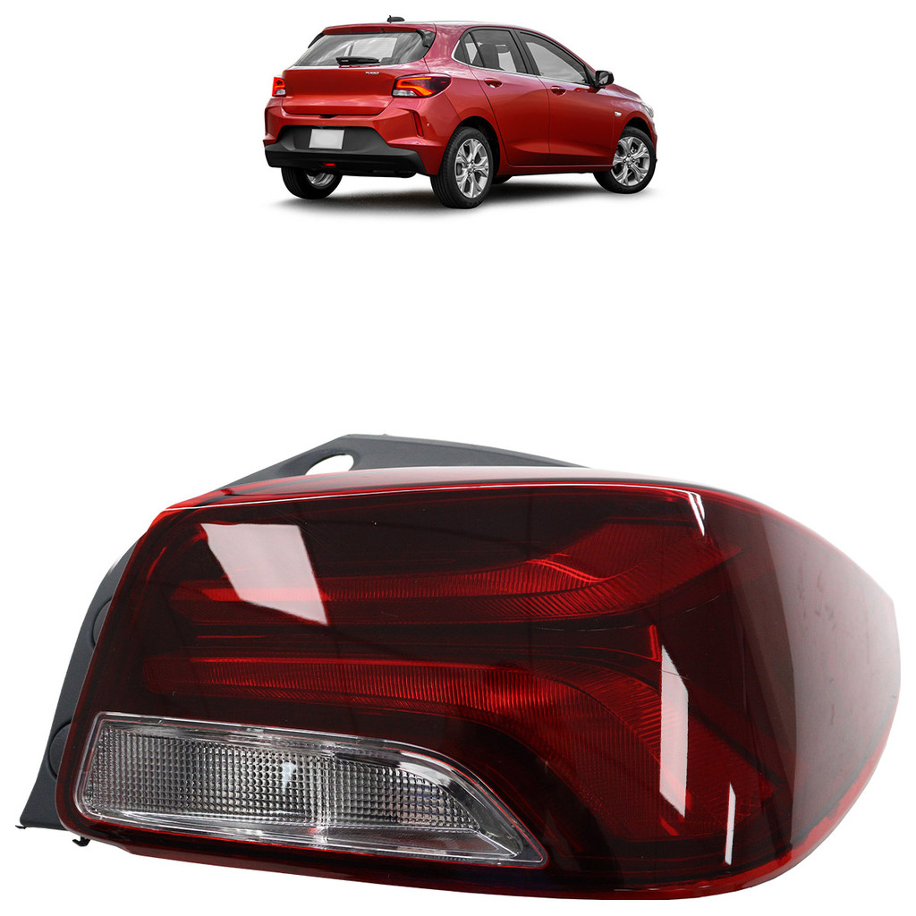 Lanterna Traseira Onix Hatch 2020 2021 2022 2023 2024 2025 Bicolor Lente Estriada Acrilico em Oferta na Shopee