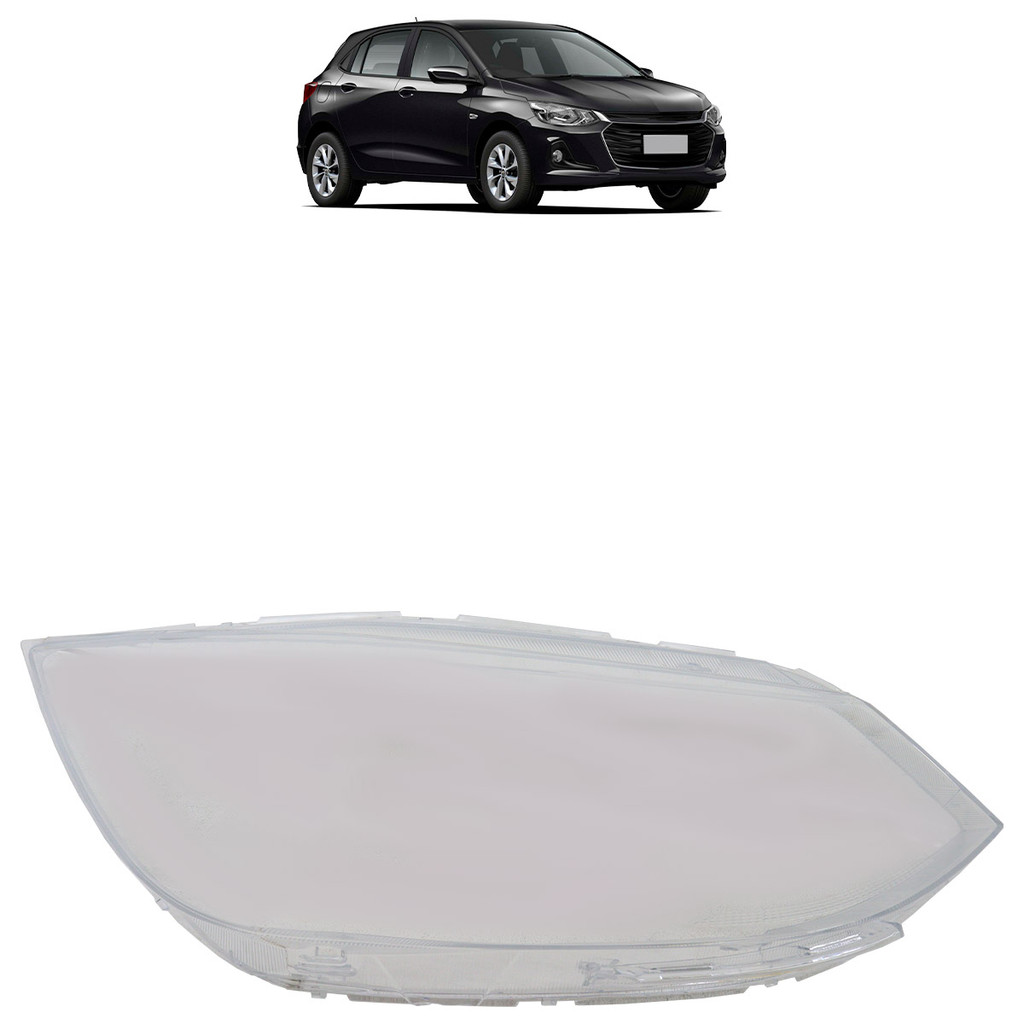 Lente Farol Dianteiro Onix 2020 2021 2022 2023 2024 2025 Transparente Lente Lisa Acrilico em Oferta na Shopee