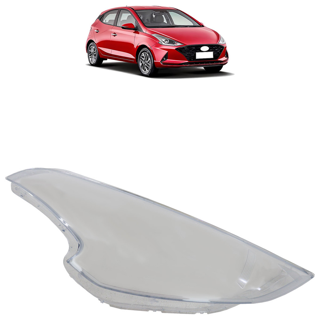 Lente Farol Dianteiro Hb20 2020 2021 2022 Transparente Lente Lisa Acrilico