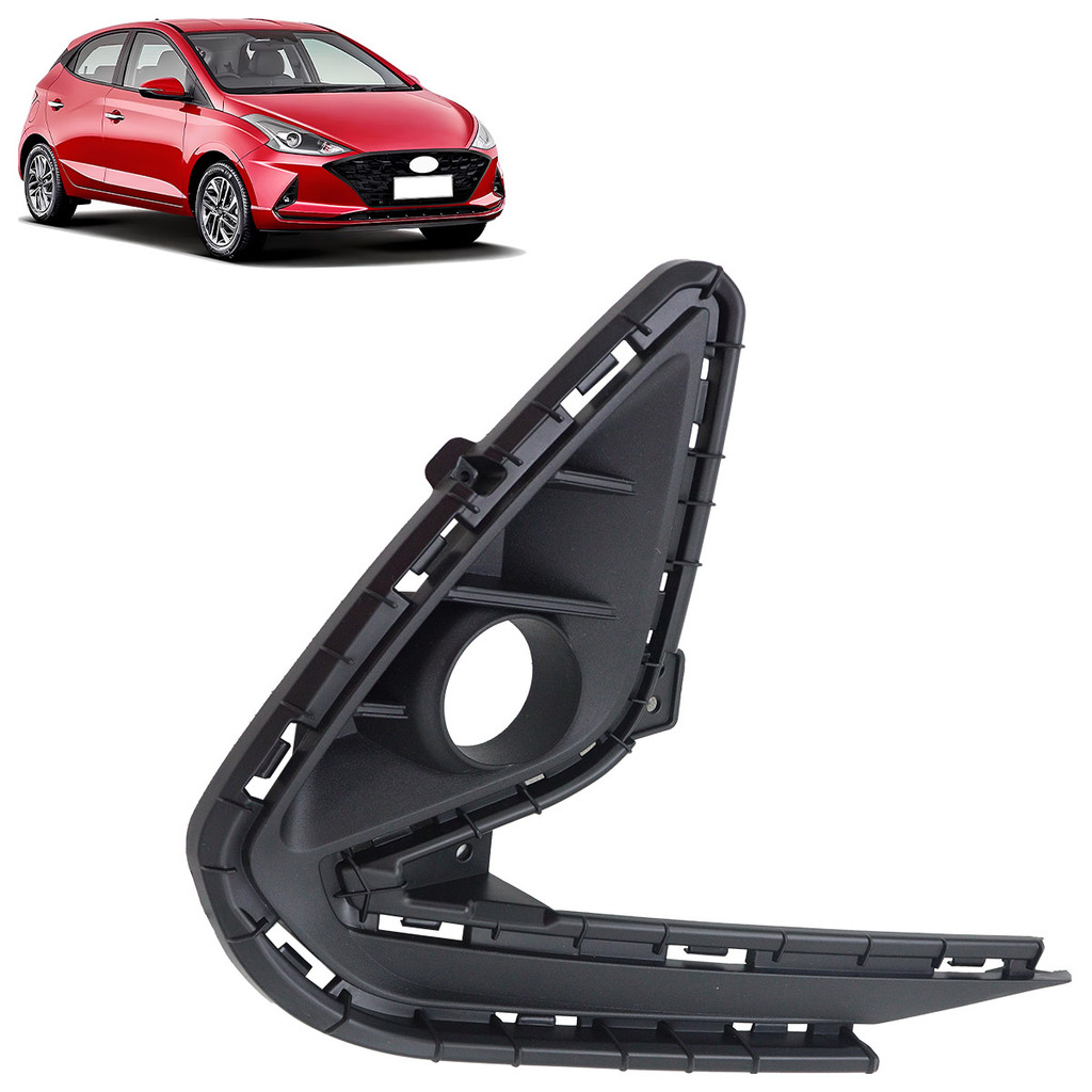 Moldura Grade Milha Hb20 2020 A 2022 Com Furo Milha Texturizado em Oferta na Shopee