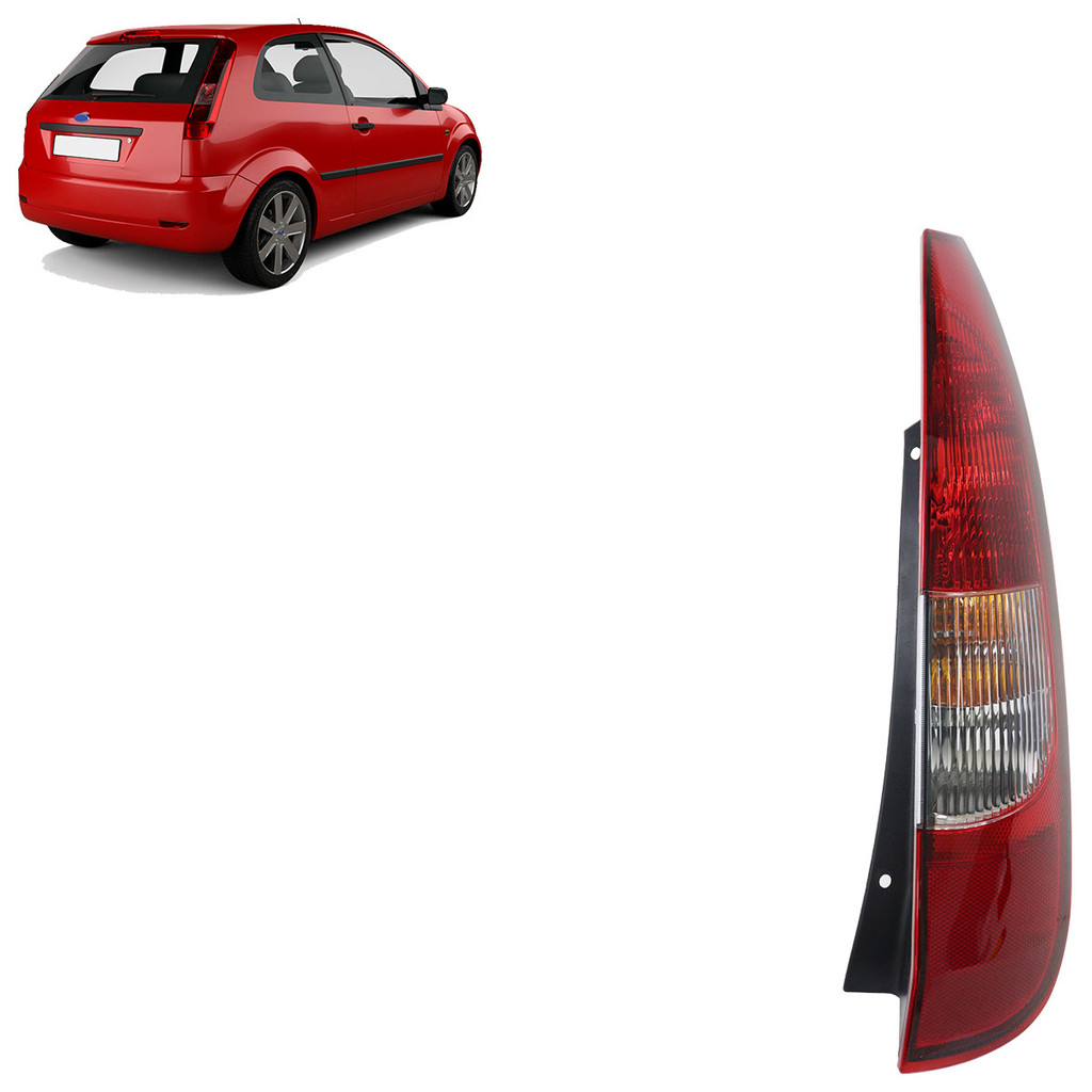 Lanterna Traseira Fiesta Hatch 2003 2004 2005 2006 Bicolor Lente Lisa Acrilico em Oferta na Shopee
