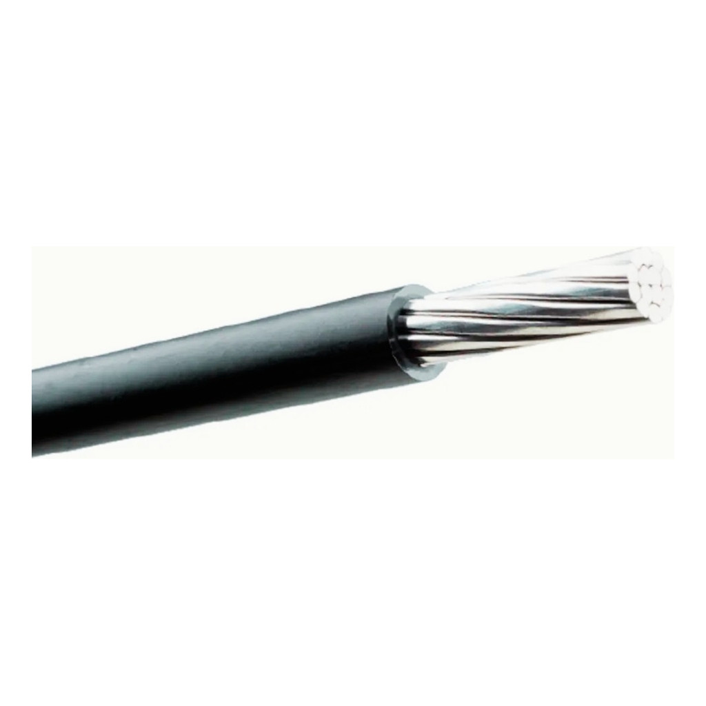 470 Metros Fio Singelo de Aluminio Unipolar de 10mm com uma via encapada na cor preta