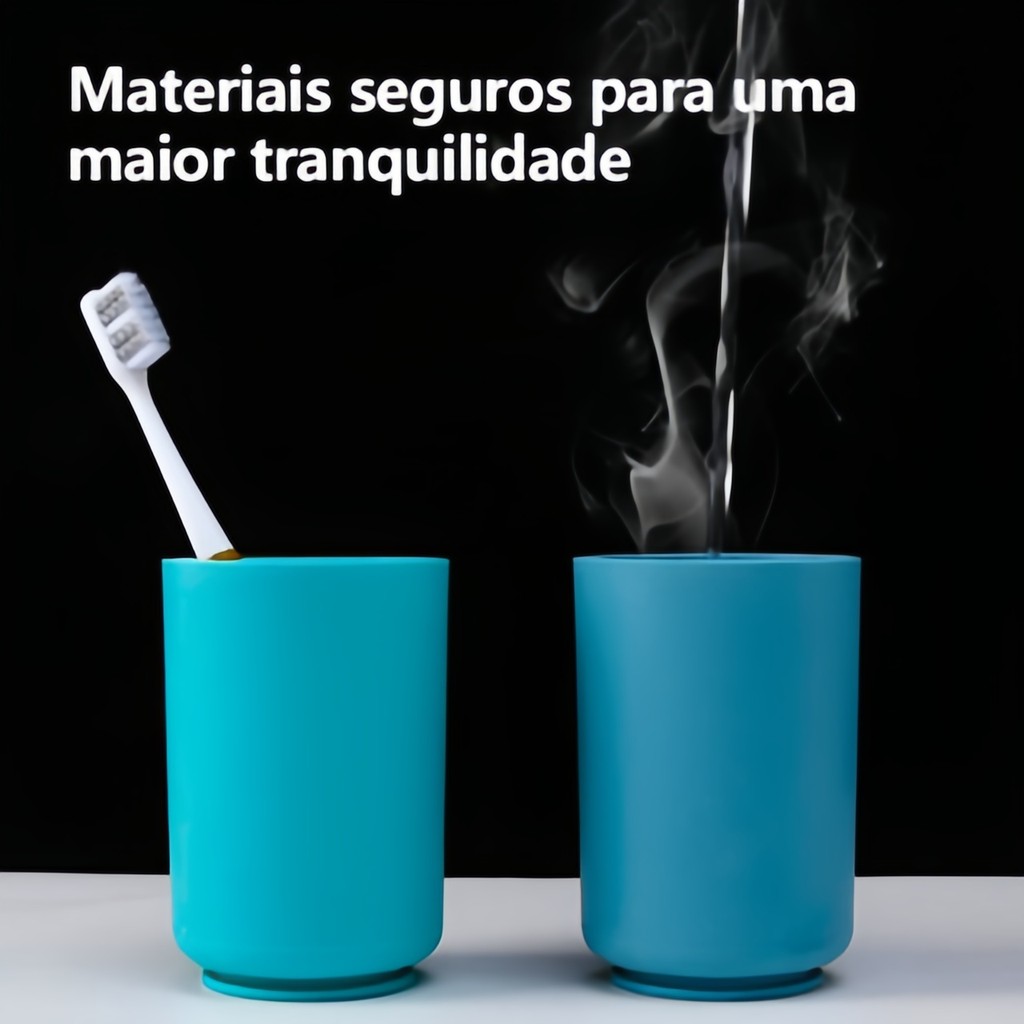 2UnidadesDispenser de Creme Dental Pasta de Dente Suporte Escova Dente Copos para enxaguante bucal