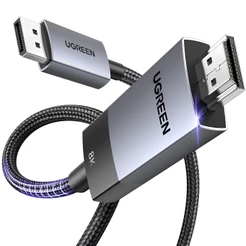 Cabo DisplayPort p/Hdmi Ugreen 8K60Hz 1Metro Preto