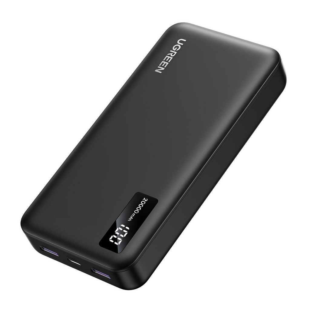 Power Bank 20000mAh Ugreen Usb A/C Máx. 22.5W Preta em Oferta na Shopee