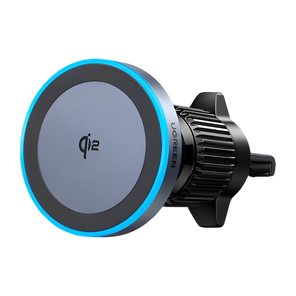 Carregador Magnético Carro Ugreen 15W Qi2 Celular Preto