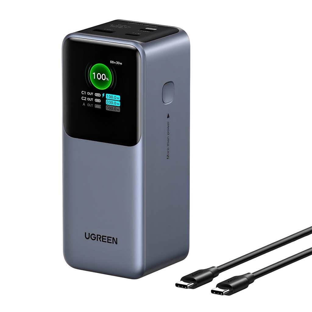 Power Bank Usb A/C Ugreen Nexode 20000mAh 130W Cinza em Oferta na Shopee