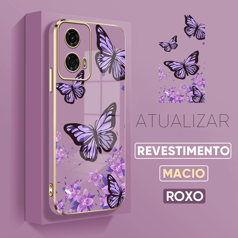 Capinha Para Motorola Moto G24 Capa Silicone Borboleta Bonita De Celular 1736 em Oferta na Shopee