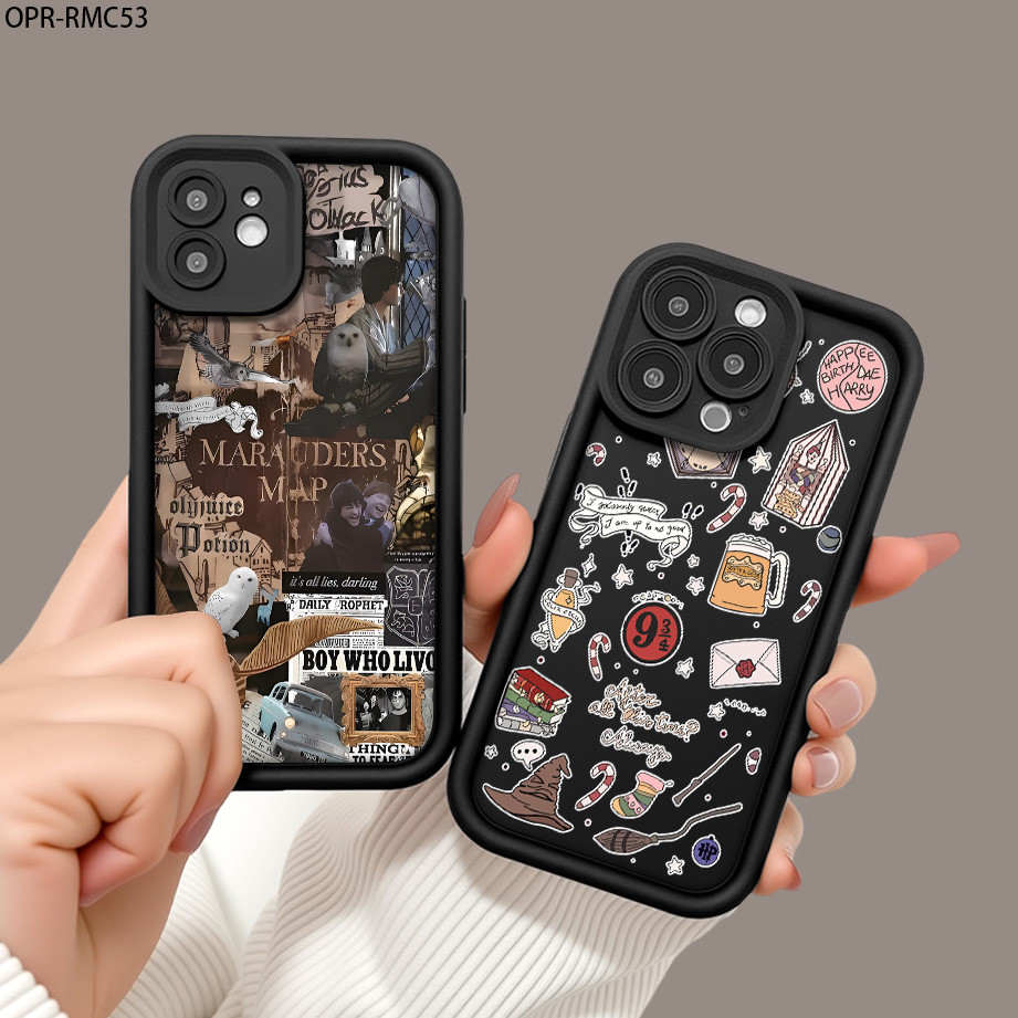 Capinha Para Realme C75 C53 C55 C51 C35 C61 C63 C67 C75X Note 60  60X 50 4G 5G Capa De Celular Black Case 5450 em Oferta na Shopee