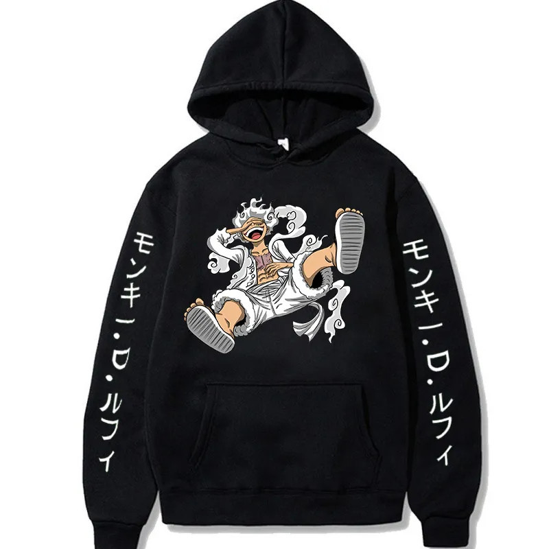 Blusa de Frio Moletom One Piece Monkey D Luffy Nika Gear 5 Flanelado
