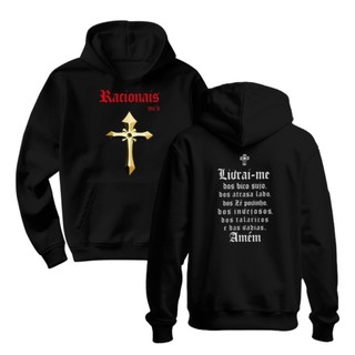 Blusa de Frio Moletom Racíonaís MC's Oração Livrai-me Dos Bicos Sujos Rap Flanelado