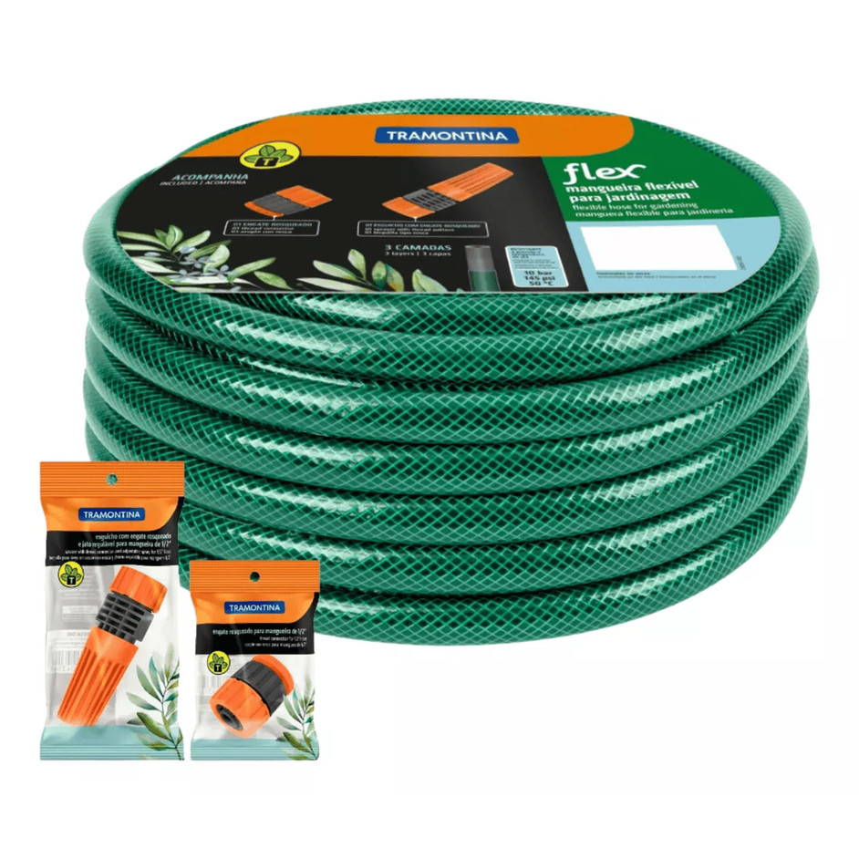 Mangueira Tramontina Flex de Jardim com Esguicho 30 Mt em Oferta na Shopee